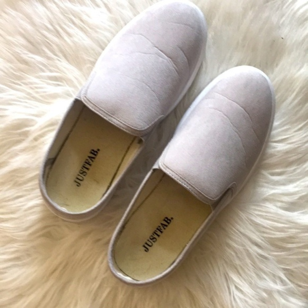 JUST‎ FAB gray slip-on shoes
